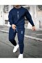 Men's Printed Crew Neck Bottom Top Set