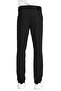 Men's Black Pocketed Casual Chino Regular Cut Lycra Canvas Trousers - 2