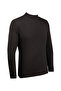 Men's Knitwear Black Sweater Half Turtleneck Winter Woven Steel Knit - 4