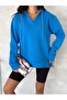 V-Neck Hooded 3 Thread Sweaters - 5