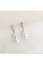 Gold Drop Pearl Detailed Zircon Stone 316L Steel Earrings - 3