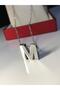 Letter m three-dimensional white steel women's necklace in illuminated box • for lover • for wife • for mother • for friend necklace - 6