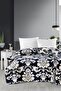 4 Seasons Cotton Blanket - Soft and Light Comfort Navy Cream Damaks 200cm X 220cm