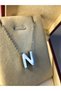 Letter N Three-Dimensional White Steel Women's Necklace in Light Box • for Lover • for Wife • for Mother • for Friend Necklace - 5