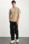 Michel Men's Slim Fit Slim Fit 100% Organic Cotton Side Seam Basic Knitted Mink T-Shirt - 5