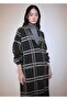 Checkered Knitwear Coat