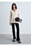 Pointed collar oversize sweater - 2
