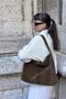 Suede Creme Casual Look Shopper Bag - 4
