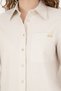 Women's Beige Long Sleeve Striped Shirt 50272449-Vr011 - 7