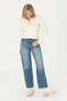 Women's Cream V-Neck Sweater 50276175-Vr071 - 4