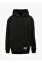 Black Hooded Collar Men's Sweatshirt - Tc3911