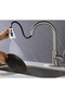 Yt249 Model Star with Chrome Spiral - Industrial and Kitchen Sink Faucet, 3-Function Hand Shower and Socket - 6