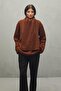 Hair Braid Knitted Sweater Brown - 6