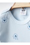 Report Printed Fabric 2-Piece Long Sleeve Baby Badi Set with Snap Fasteners at the Bottom - 5