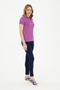 Women's Purple Basic Polo Neck T-Shirt 50280066-Vr038 - 4