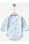 Report Printed Fabric 2-Piece Long Sleeve Baby Badi Set with Snap Fasteners at the Bottom - 3