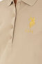Women's Light Khaki Basic Polo Neck T-Shirt 50280071-Vr183 - 7