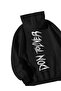 Black Unisex Oversized Hoodie - Don Toliver We Still Don'T Trust You Printed Kangaroo Pocket Sweatshirt - 4