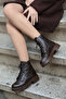 (Wales) Genuine Leather Lace-Up - Zippered Inside Orthopedic Sole Rubber Boots - 2