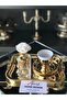 Gold Striped Coffee Side Water Glass (1 Piece) - 3
