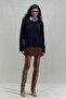 Navy Blue Role V-Neck Sweater - 5