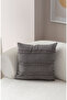 Single Decorative Polka Dot Linen Fabric Throw Pillow Cover 43X43 Gray - 2