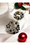 Blue Flower Jewelled - Crystal Wreath Earrings