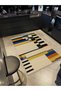 Angel Collection Multicolor Geometric Patterned Woven Base Modern Decorative Carpet Melek29