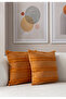 Double Decorative Polka Dot Linen Fabric Throw Pillow Cover 43X43 Mustard