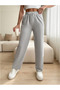 Gray Straight Leg Baggy Fit Comfortable Wear Sweatpants