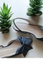 Duna Black Bow-Tie Satin (2 cm Heel) Ankle Strap Pointed Toe Daily Ballerinas - 4