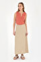 Women's Light Khaki Maxi Size Woven Skirt 50282403-Vr183