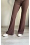High Waist Spanish Leg Jersey Pants - 3