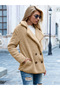 Lined Buttoned Plush Coat - 2