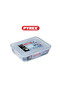 Cook&Heat Rectangular Glass Roaster with Airtight Lid, 1.5L