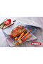 Cook&Heat Rectangular Glass Roaster with Airtight Lid, 1.5L - 5