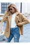 Lined Buttoned Plush Coat