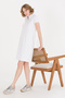 Women's White Polo Neck Knitted Dress 50269546-Vr013 - 3