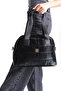 Women's Black Parachute Fabric Medium Size Inflatable Zipper Detailed Side Pocket Daily Casual Stylish Model Bag - 3