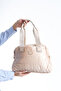 Women's Gold Parachute Fabric Medium Size Inflatable Zipper Detailed Side Pocket Daily Casual Stylish Model Bag - 3