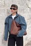 Suede Creme Casual Look Shopper Bag - 3