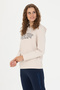 Women's Cream Hooded Sweatshirt 50276601-Vr071 - 2