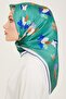 Geometric Patterned Sura Silk Scarf 24Ya9147 36 84 - 3