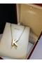 Letter K Three-Dimensional Steel Women's Necklace • in Light Box • for Lover • for Wife • for Mother • for Friend Necklace