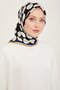 وشاح حريري منقوش بنمط هندسي 24Ya9156 86 09