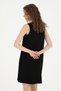 Women's Black Crew Neck Knitted Dress 50281743-Vr046 - 5