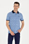 Men's Navy Blue Polo Neck T-Shirt 50276745-Vr033 - 3