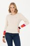 Cream Colored Women's Sweater - Crew Neck 50277306 -Vr071 - 3