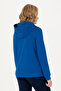 Women's Cobalt Blue Hooded Sweatshirt 50276015-Vr045 - 4