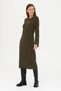Women's Khaki Crew Neck Knitwear Dress 50277304-Vr027 - 4